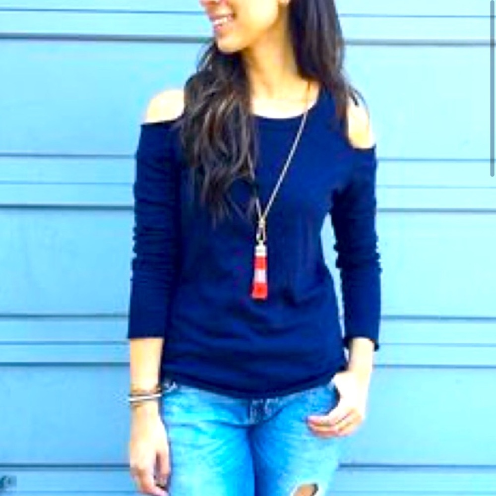 Stella & Dot | Retired Coral Red + Gold Beaded Brio Tassel Necklace - Picture 3 of 12